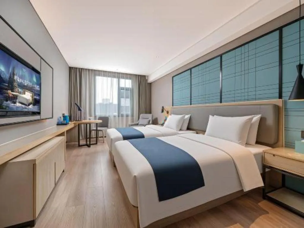 Bed in Echarm Hotel Nanchang Bayi Square Metro Station Wushang MALL