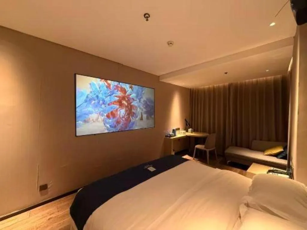 Bed in Echarm Hotel Nanchang Bayi Square Metro Station Wushang MALL