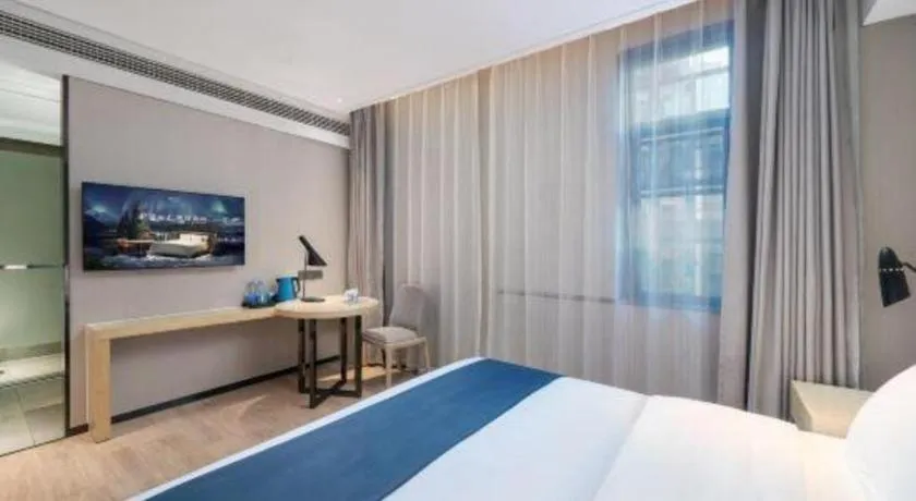 Bed in Echarm Hotel Nanchang Bayi Square Metro Station Wushang MALL