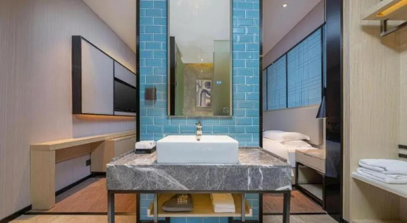 Bed in Echarm Hotel Nanchang Bayi Square Metro Station Wushang MALL