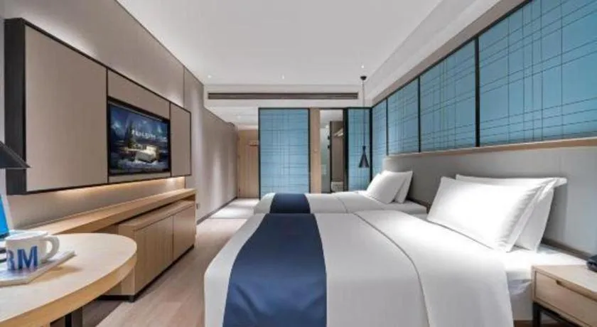 Bed in Echarm Hotel Nanchang Bayi Square Metro Station Wushang MALL