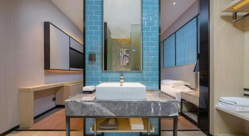 Bed in Echarm Hotel Nanchang Bayi Square Metro Station Wushang MALL