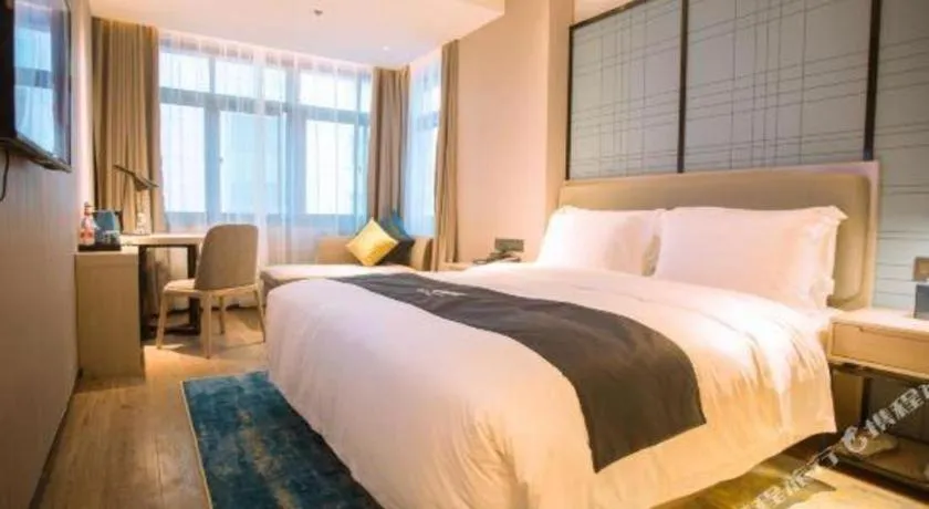 Bed in Echarm Hotel Nanchang Bayi Square Metro Station Wushang MALL