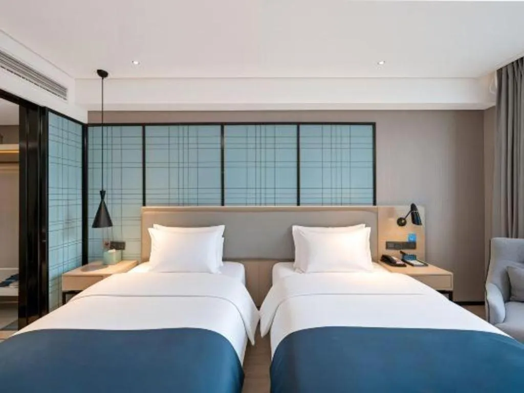 Bed in Echarm Hotel Nanchang Bayi Square Metro Station Wushang MALL