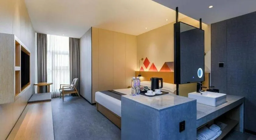 Bed in Borrman Hotel Chongqing Liberation Monument Hongyadong