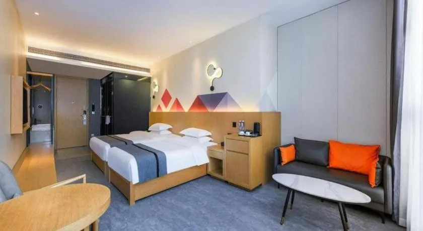 Bed in Borrman Hotel Chongqing Liberation Monument Hongyadong