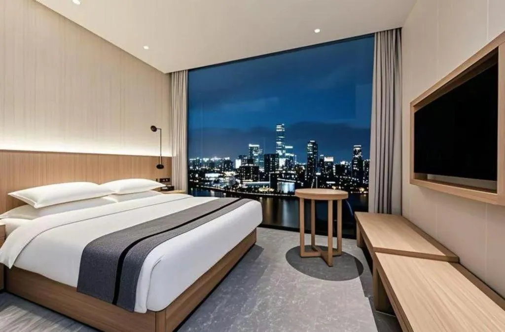 Bed in Borrman Hotel Chongqing Liberation Monument Hongyadong