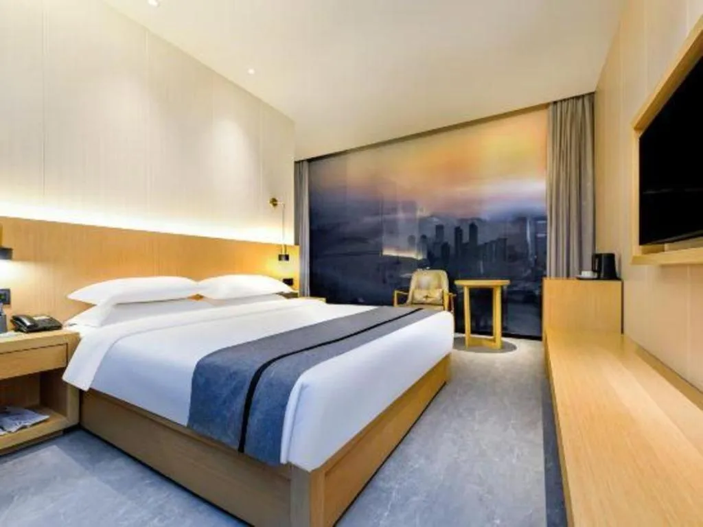 Bed in Borrman Hotel Chongqing Liberation Monument Hongyadong