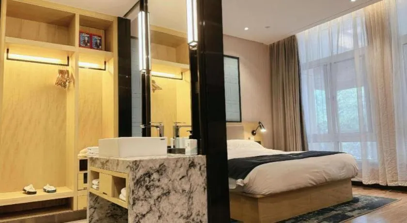 Bed in Echarm Hotel Hefei South Railway Station Qiupuhe Road Metro Station