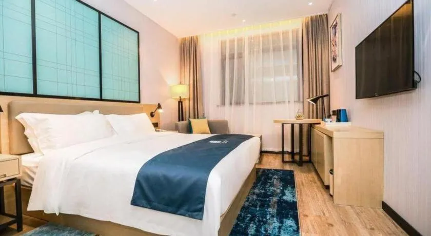 Bed in Echarm Hotel Hefei South Railway Station Qiupuhe Road Metro Station