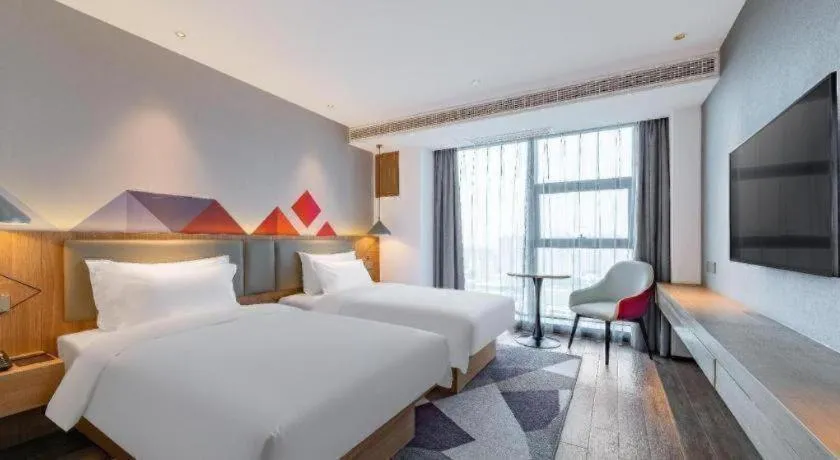 Bed in Borrman Hotel Jining Rencheng District Government Zhongde Plaza