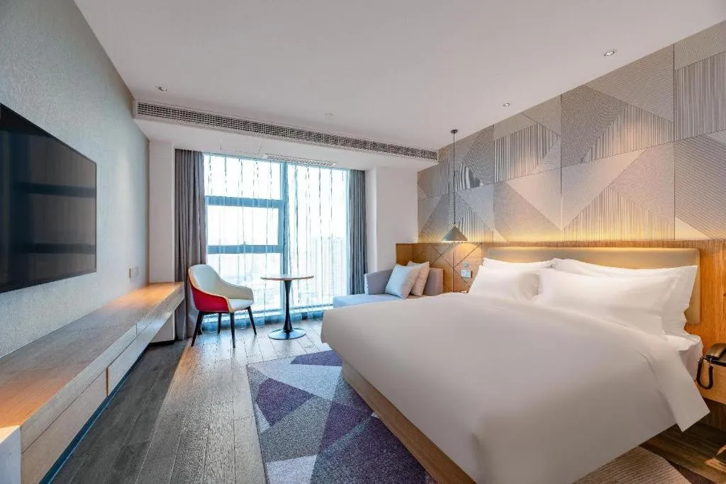 Bed in Borrman Hotel Jining Rencheng District Government Zhongde Plaza