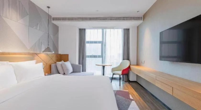 Bed in Borrman Hotel Jining Rencheng District Government Zhongde Plaza