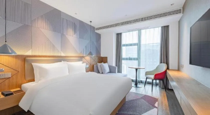 Bed in Borrman Hotel Jining Rencheng District Government Zhongde Plaza