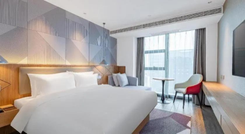 Bed in Borrman Hotel Jining Rencheng District Government Zhongde Plaza