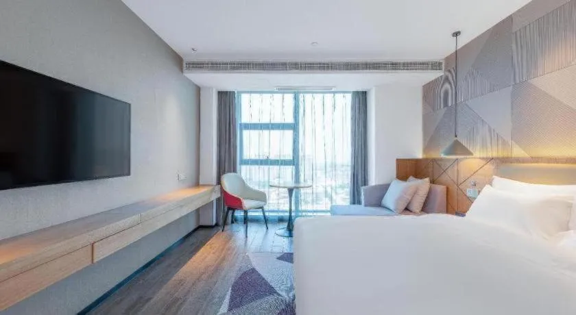 Bed in Borrman Hotel Jining Rencheng District Government Zhongde Plaza