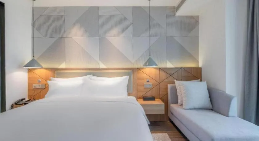 Bed in Borrman Hotel Jining Rencheng District Government Zhongde Plaza