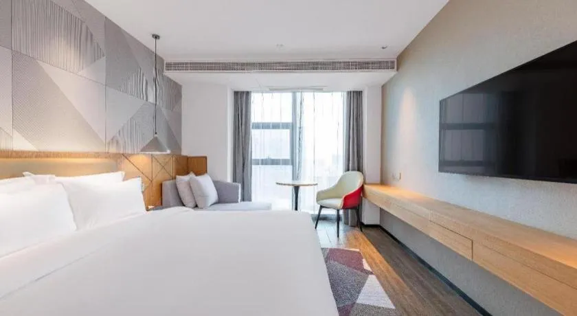 Bed in Borrman Hotel Jining Rencheng District Government Zhongde Plaza