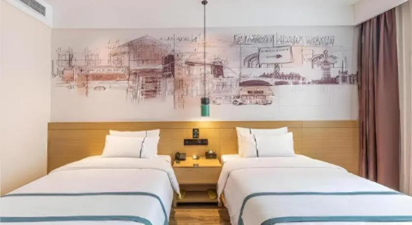 Bed in City Comfort Inn Quanzhou Wanda