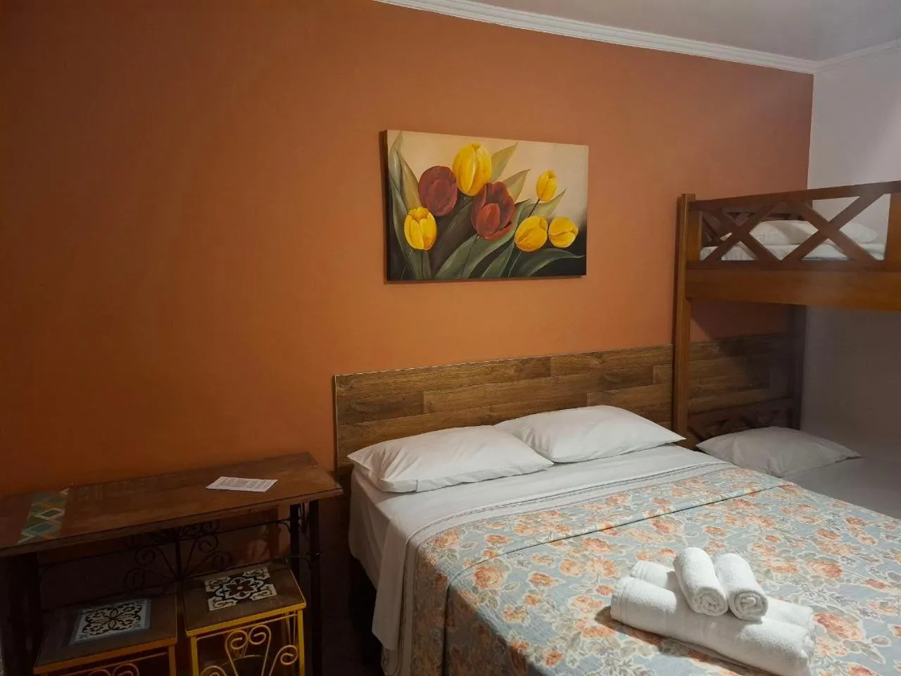 Bed in Pousada Villa Virgínia Guarujá