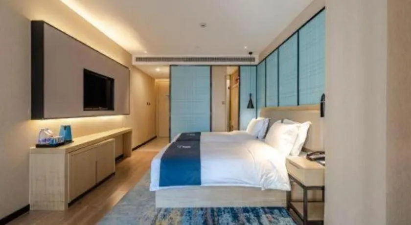 Bed in Echarm Hotel Hefei West Qilitang Metro Station