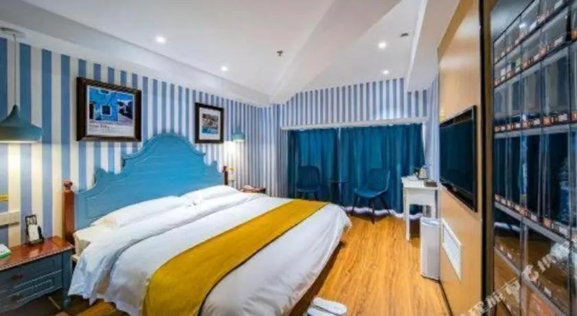 Bed in Echarm Hotel Hefei West Qilitang Metro Station