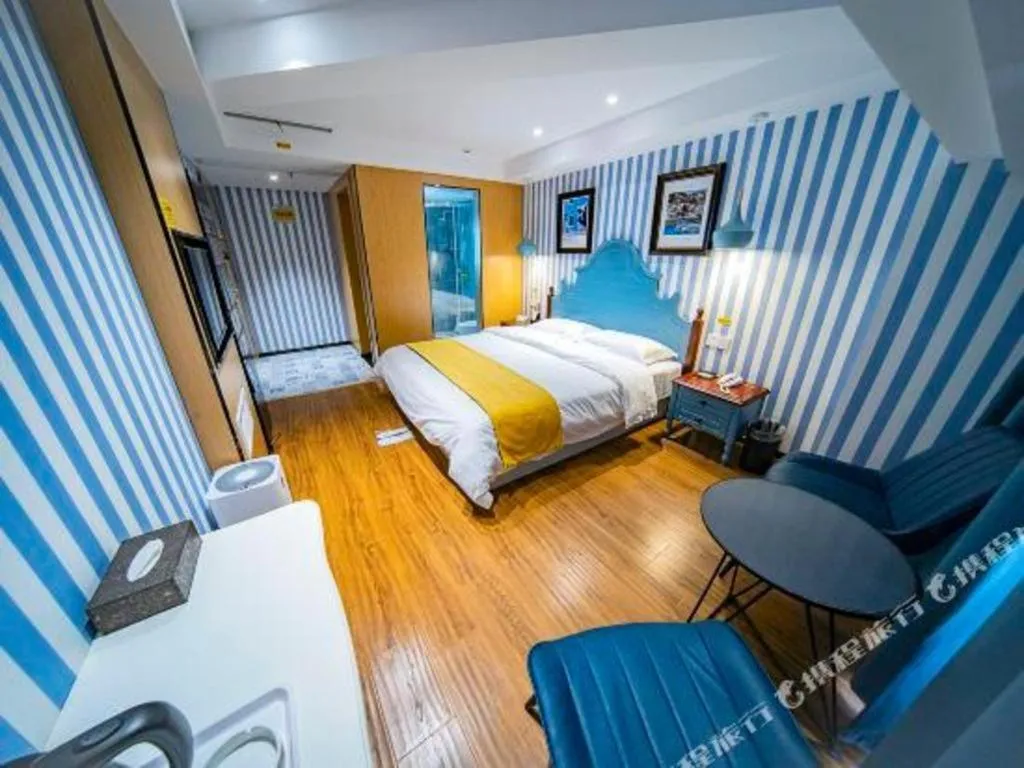 Bed in Echarm Hotel Hefei West Qilitang Metro Station