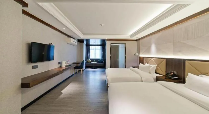 Bed in Borrman Hotel Zhongshan Henglan Xiyong