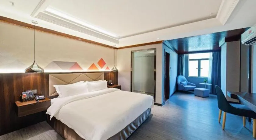Bed in Borrman Hotel Zhongshan Henglan Xiyong