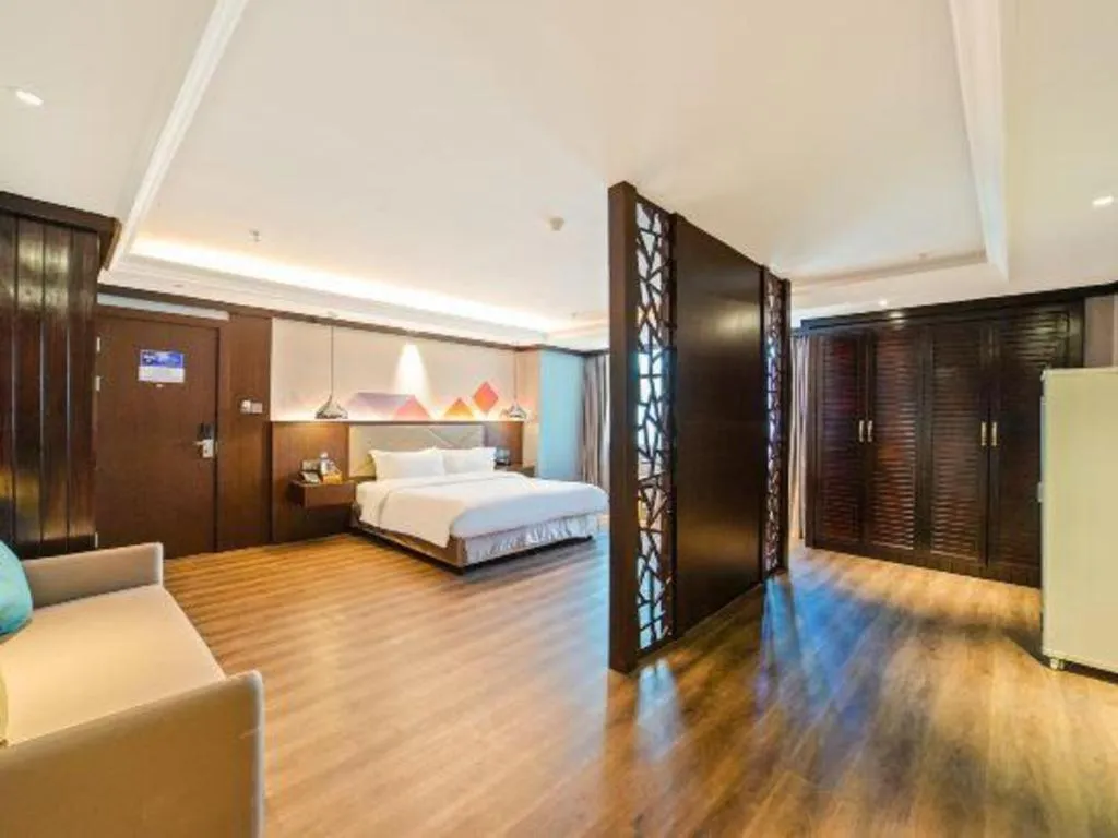 Bed in Borrman Hotel Zhongshan Henglan Xiyong
