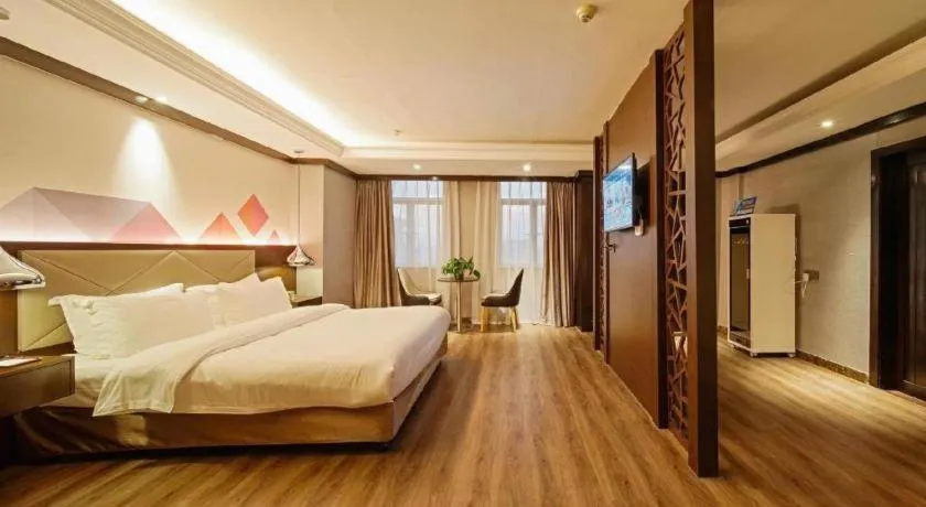 Bed in Borrman Hotel Zhongshan Henglan Xiyong