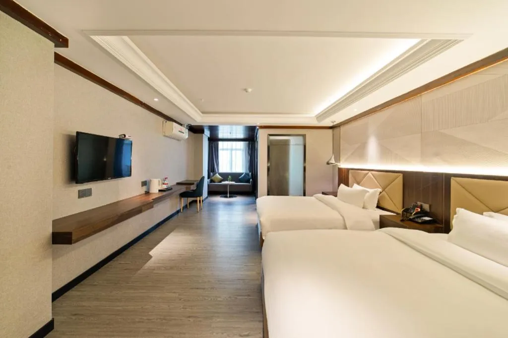 Bed in Borrman Hotel Zhongshan Henglan Xiyong