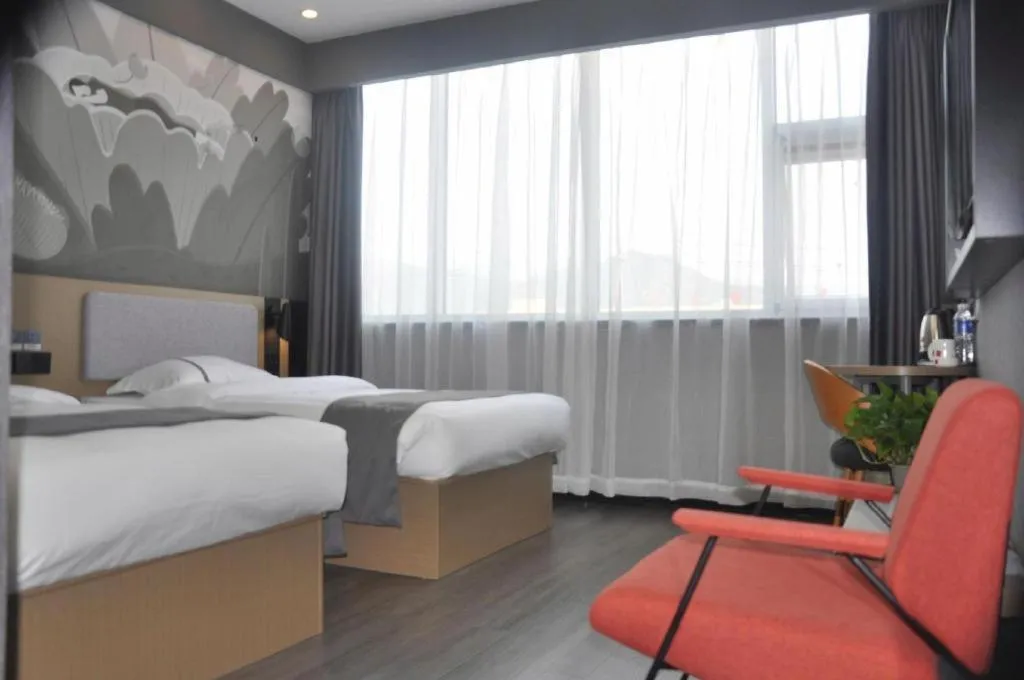 Bed in Thank Inn Hotel Hebei Chengde Fengning Coach Terminal