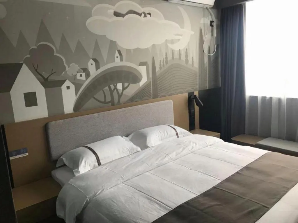 Bed in Thank Inn Hotel Hebei Chengde Fengning Coach Terminal