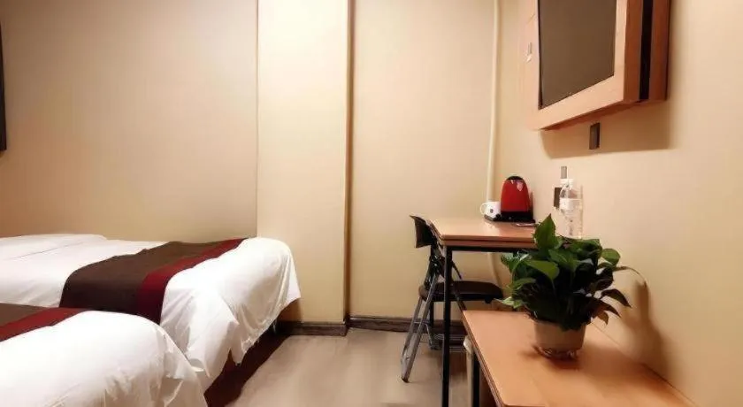 Bed in Thank Inn Hotel Inner Mongolia Baotou Donghe Haode Trade Plaza