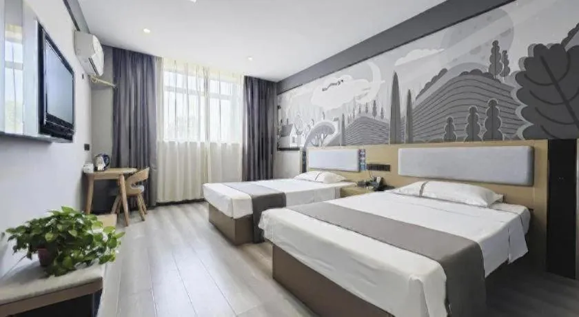 Bed in Thank Inn Hotel Anqing Guangcai Big Market Passenger Center