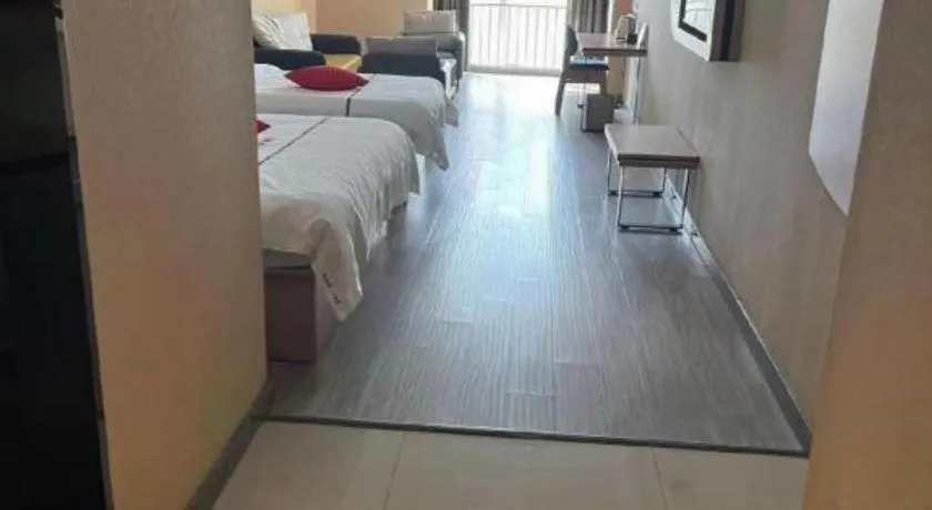 Bed in Thank Inn Hotel Shandong Heze Mudan District Bayi Road Pedestrian Street
