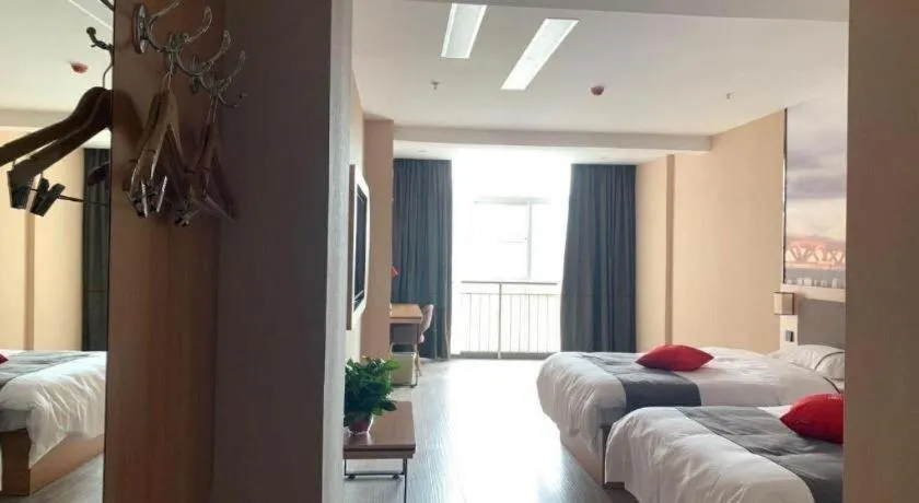 Bed in Thank Inn Hotel Shandong Heze Mudan District Bayi Road Pedestrian Street