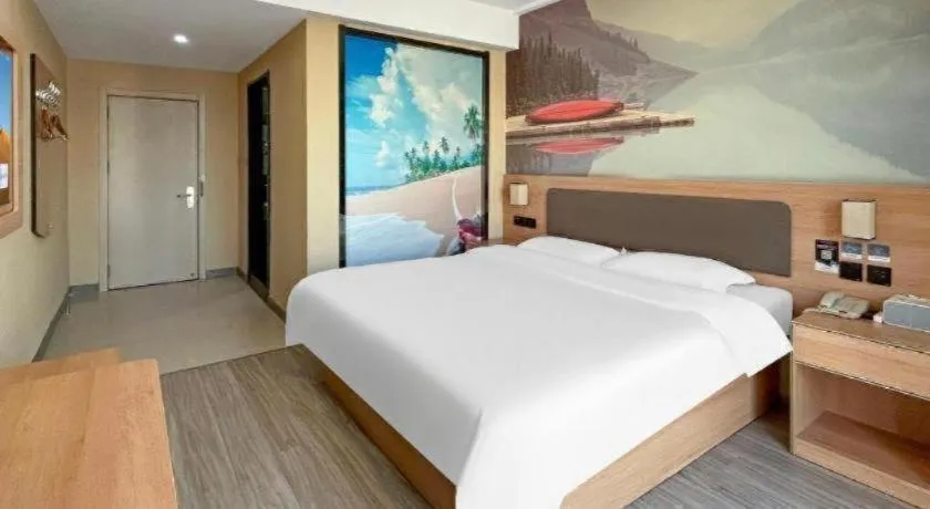 Bed in Thank Inn Hotel Shandong Heze Mudan District Bayi Road Pedestrian Street