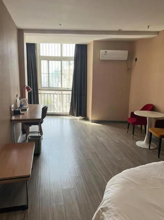 Bed in Thank Inn Hotel Shandong Heze Mudan District Bayi Road Pedestrian Street