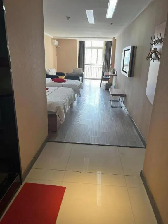 Bed in Thank Inn Hotel Shandong Heze Mudan District Bayi Road Pedestrian Street