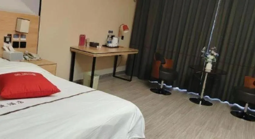 Bed in Thank Inn Hotel Shandong Heze Mudan District Bayi Road Pedestrian Street