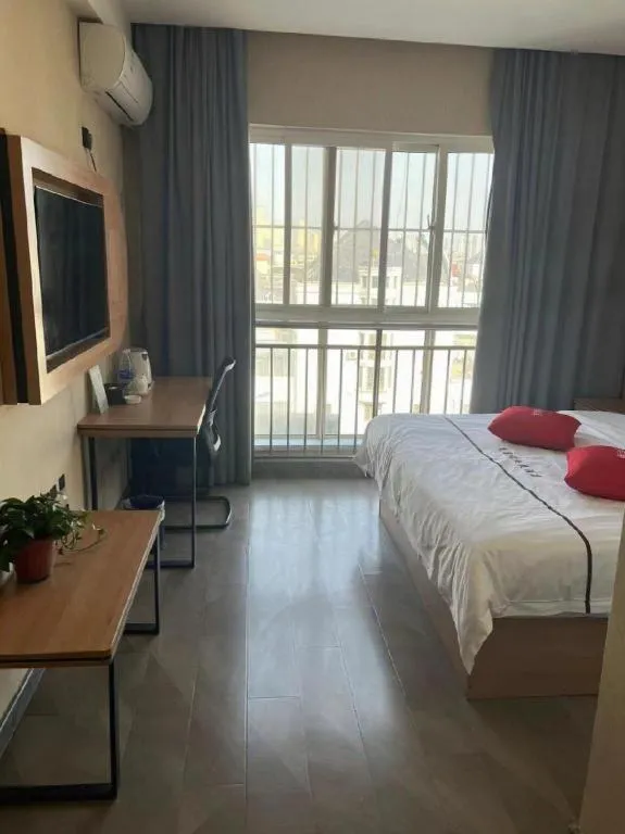 Bed in Thank Inn Hotel Shandong Heze Mudan District Bayi Road Pedestrian Street