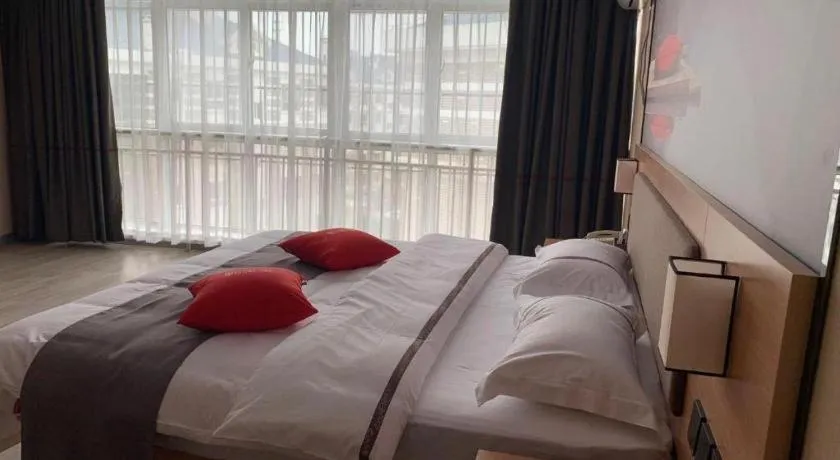Bed in Thank Inn Hotel Shandong Heze Mudan District Bayi Road Pedestrian Street
