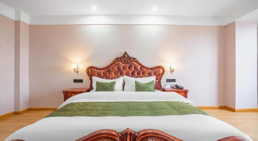 Bed in Green Tree Inn Express Weifang Zhucheng Longyuan Shangcheng