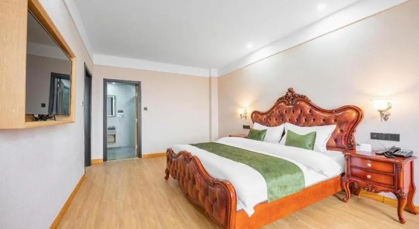 Bed in Green Tree Inn Express Weifang Zhucheng Longyuan Shangcheng