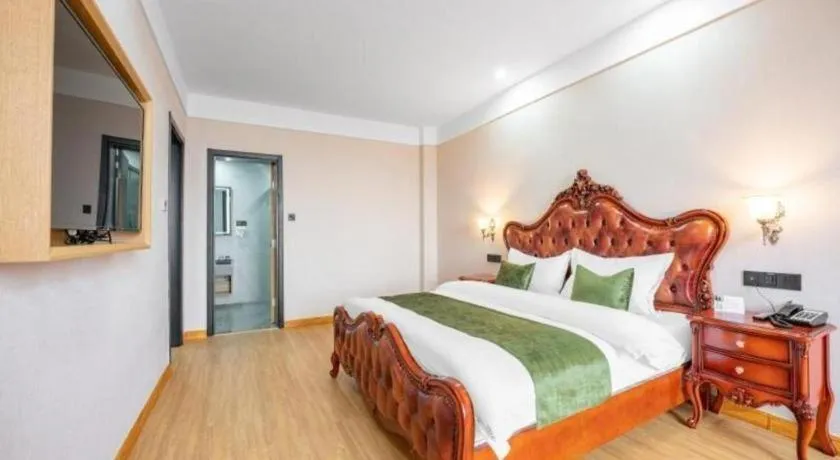Bed in Green Tree Inn Express Weifang Zhucheng Longyuan Shangcheng