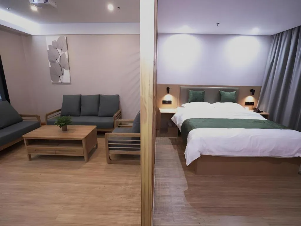 Bed in Green Tree Inn Express Weifang Zhucheng Longyuan Shangcheng