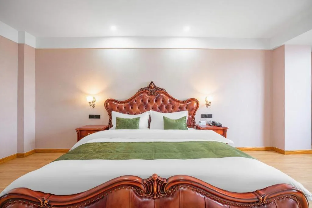Bed in Green Tree Inn Express Weifang Zhucheng Longyuan Shangcheng