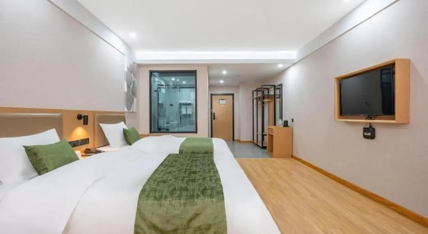 Bed in Green Tree Inn Express Weifang Zhucheng Longyuan Shangcheng